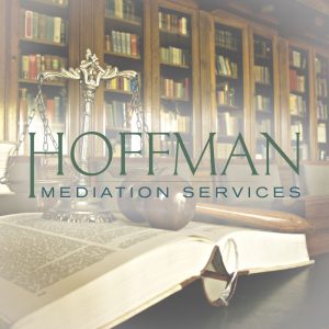 Justice Scales on Law Book Overlayed with Logo