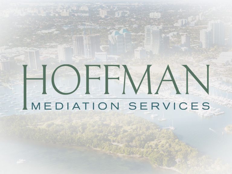Aerial View of Coconut Grove with Hoffman Medation Logo Overlay